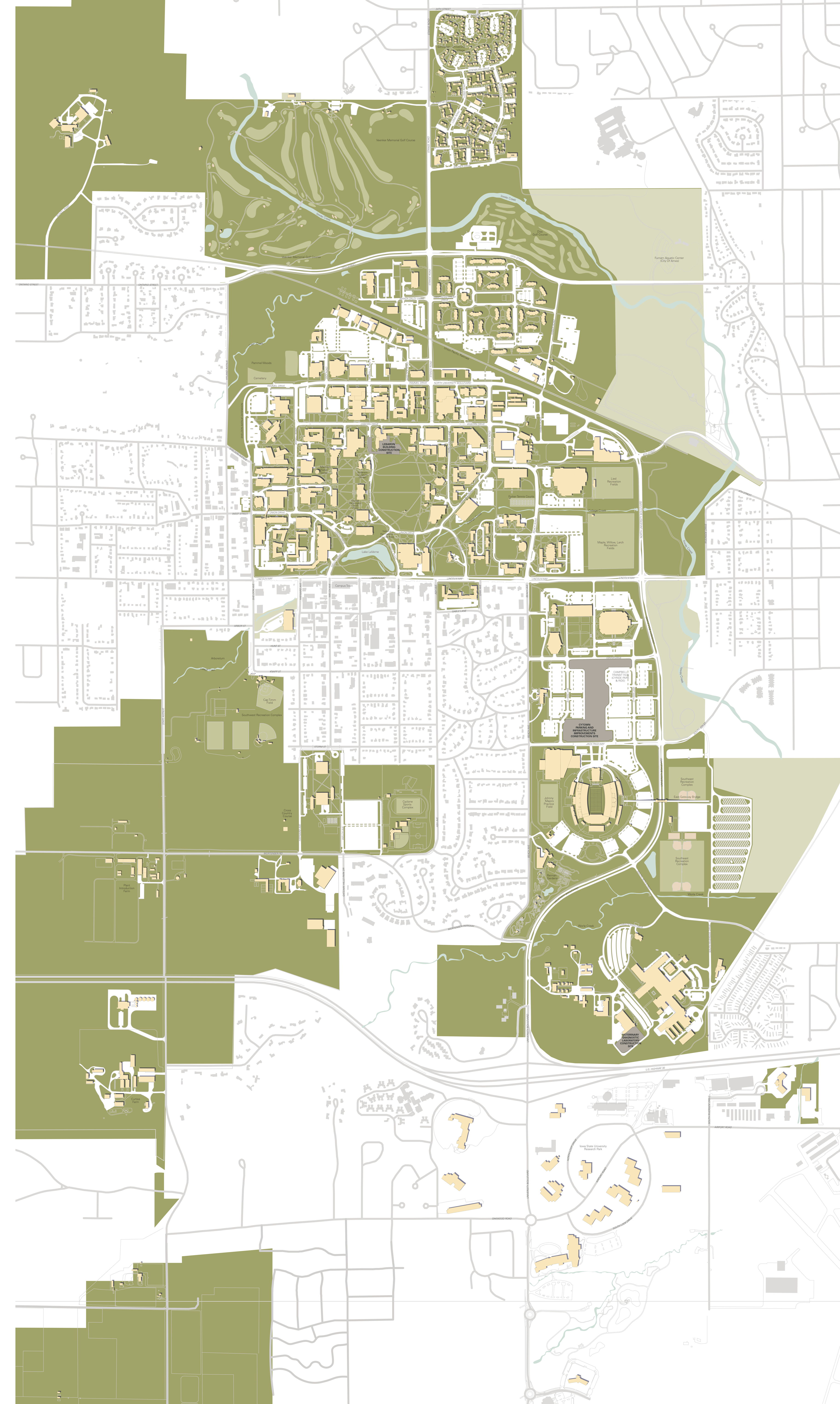 iowa state campus map Isu Online Campus Map